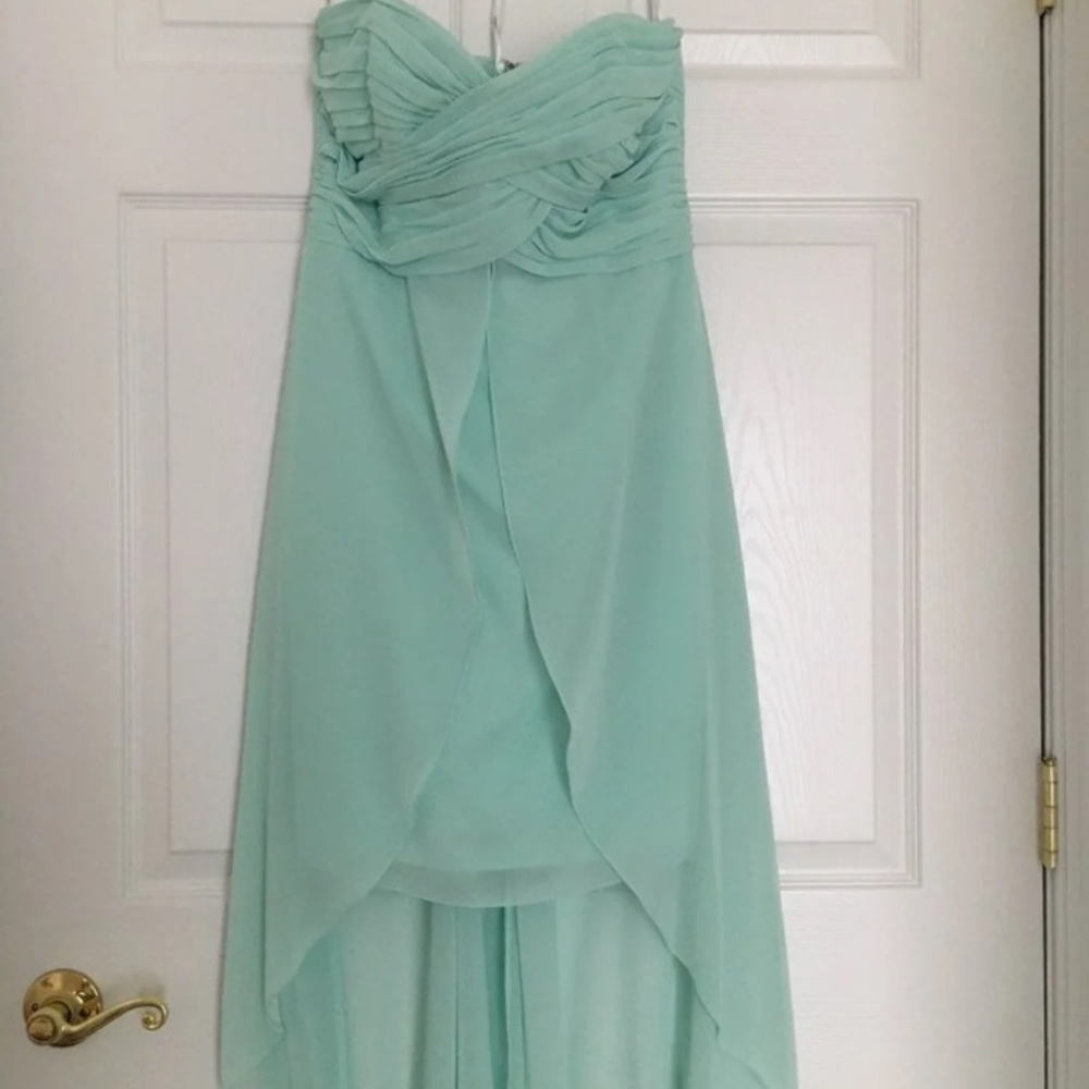 Mint high low gown (petite)